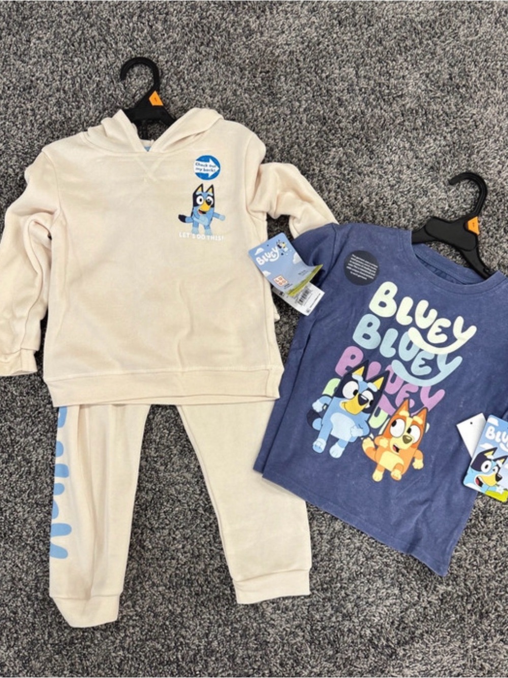 Kids Bluey Hoodie Joggers & Bluey Graphic Tee Set